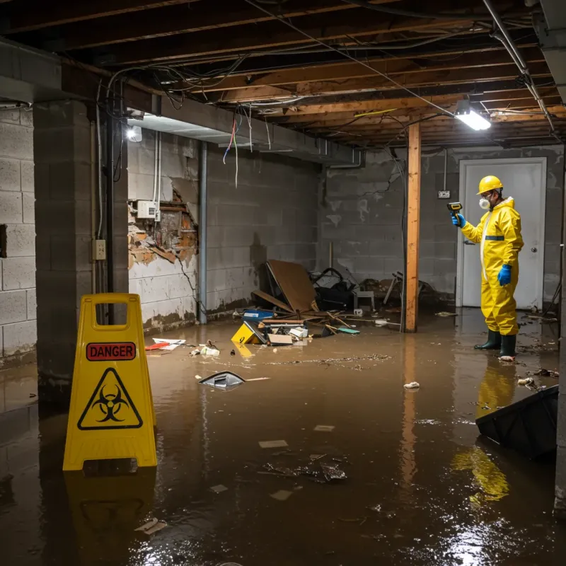 Flooded Basement Electrical Hazard in Siletz, OR Property